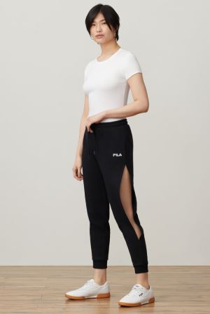 FILA Amaya Joggers Black / White,Womens Clothing | CA.CZKAFI982